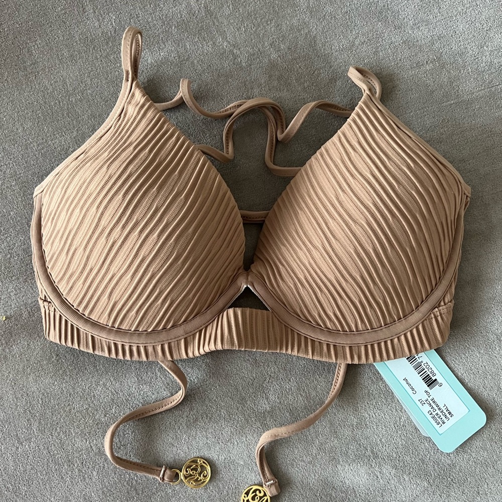 Luli Fama River Dance Underwire Top - Coconut - Size Small - Brand New